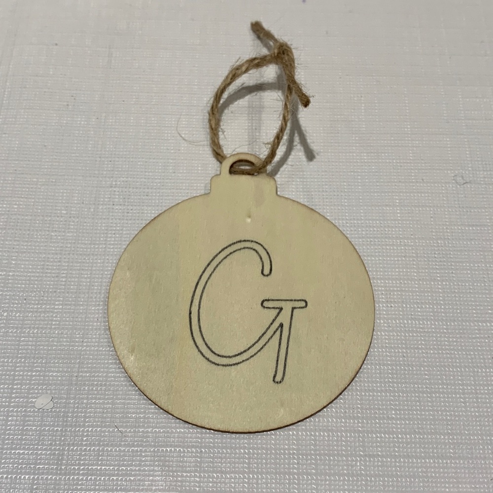Personalized initial Christmas ornament